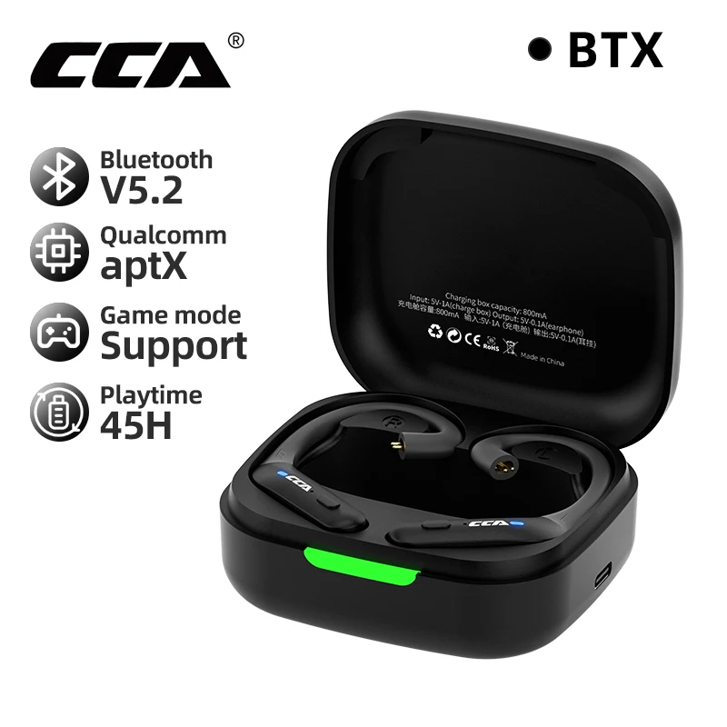 CCA BTX Hook Headset Bluetooth-Compatible Mobile Phone Sport Earbuds Microphone Wireless Earphones Noice Cancelling Headphones
CCA BTX Hook Headset Bluetooth-Compatible Mobile Phone Sport Earbuds Microphone Wireless Earphones Noice Cancelling Headphones