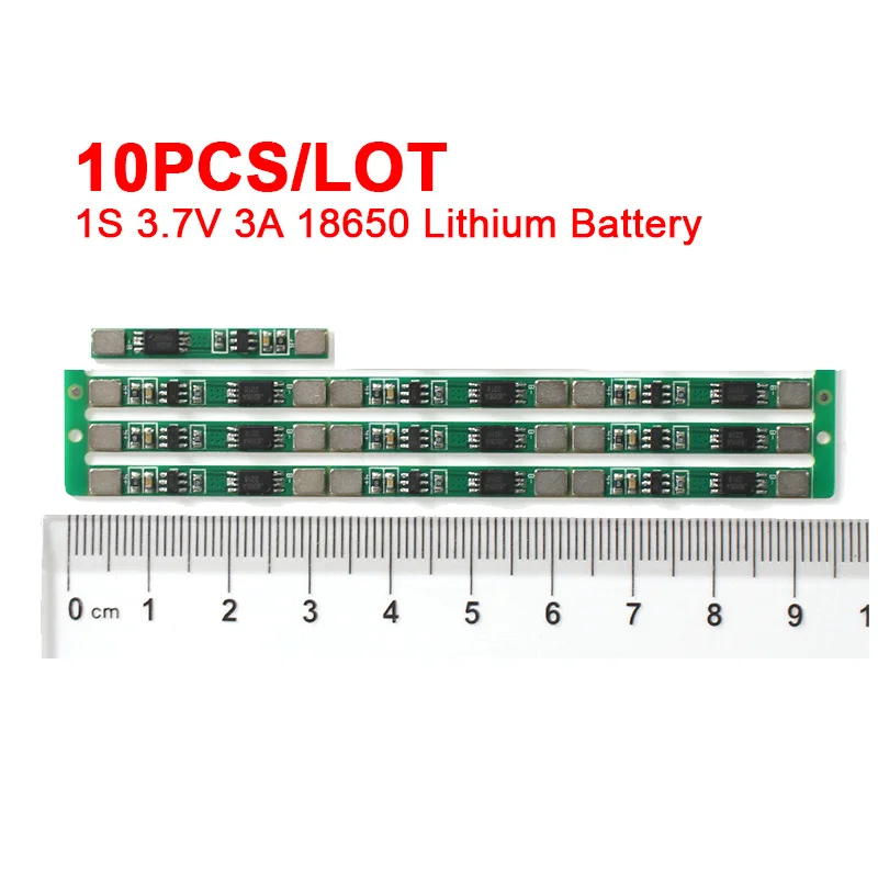 10PCS 1S 3.7V 3A 18650 Lithium Battery Overcharge Overdischarge Overcurrent Short Circuit Charging Protection Board Module BMS
10PCS 1S 3.7V 3A 18650 Lithium Battery Overcharge Overdischarge Overcurrent Short Circuit Charging Protection Board Module BMS