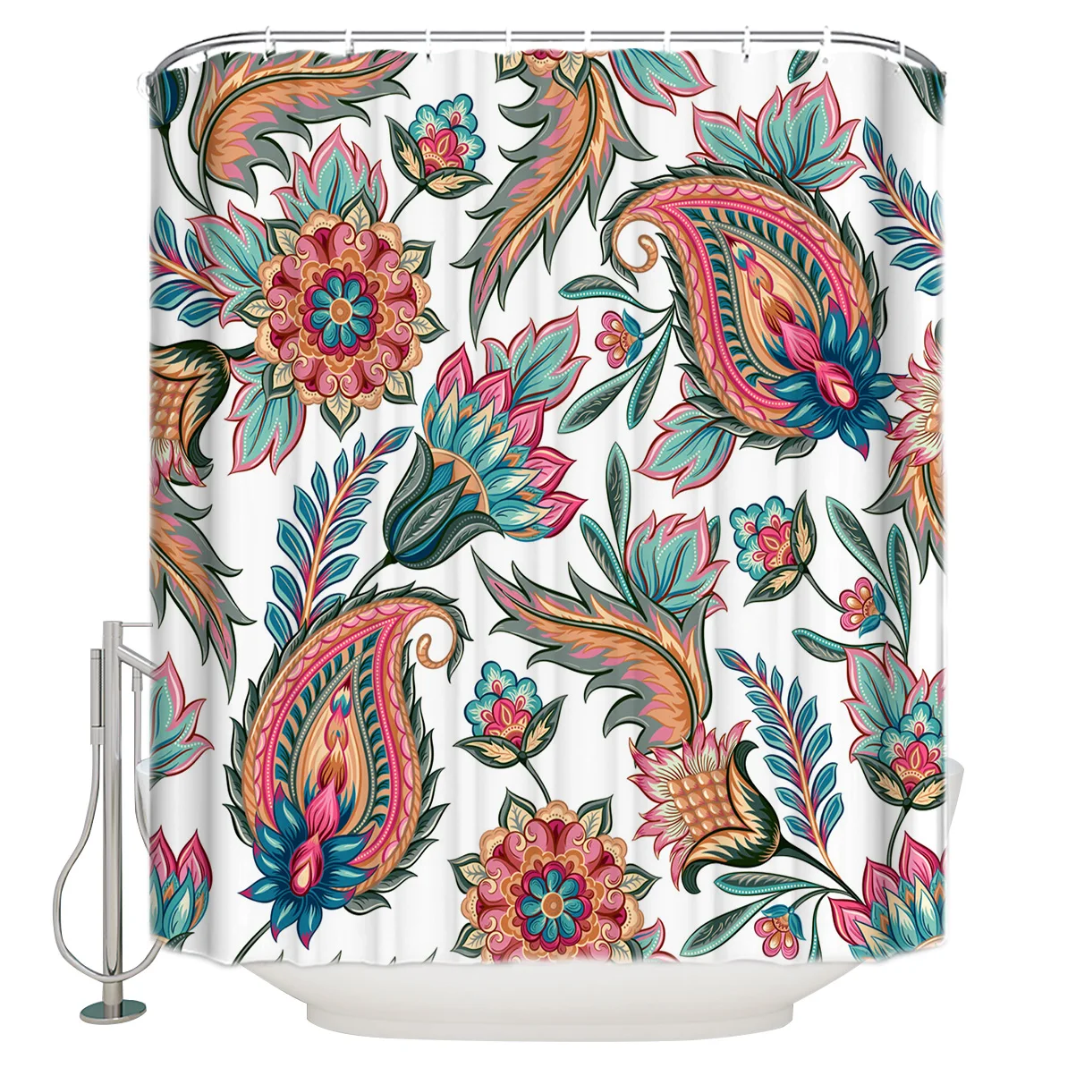 Paisley Pattern Flower Retro Shower Curtain Eco-Friendly Bath Curtain with Hooks Polyester Waterproof Curtain Bathroom Decor
Paisley Pattern Flower Retro Shower Curtain Eco-Friendly Bath Curtain with Hooks Polyester Waterproof Curtain Bathroom Decor