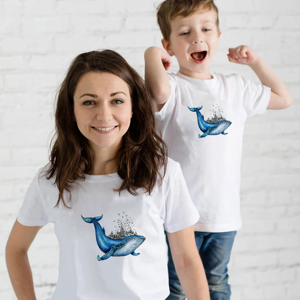 Yeskuni Cute Family Look Matching Clothes Whale Aesthetic Tshirt Mother Daughter Son Outfits Women T-shirt Children's Clothing
Yeskuni Cute Family Look Matching Clothes Whale Aesthetic Tshirt Mother Daughter Son Outfits Women T-shirt Children's Clothing
