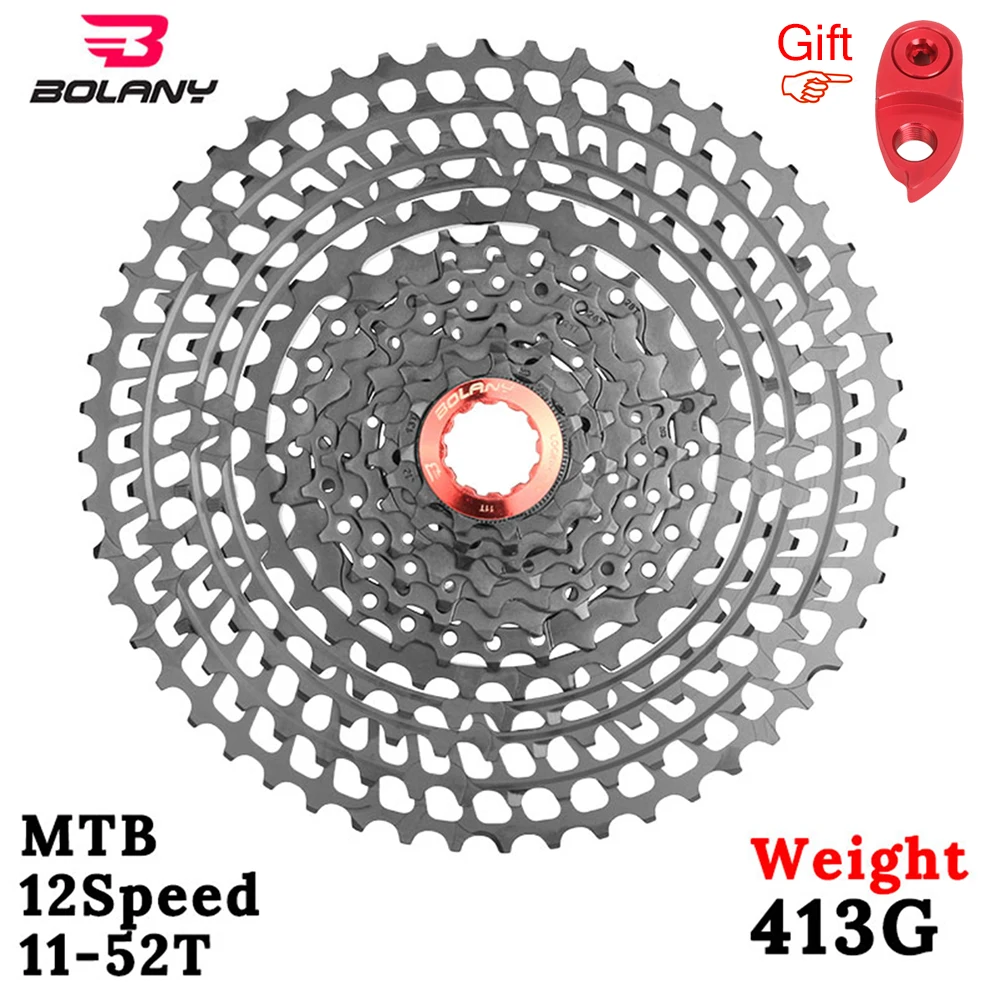 Bolany MTB Bicycle Cassette Ultralight 413G 12 Speed 11-52T Bike Freewheels K7 12V CNC For HG Hub gx eagl Hub Cycling Parts
Bolany MTB Bicycle Cassette Ultralight 413G 12 Speed 11-52T Bike Freewheels K7 12V CNC For HG Hub gx eagl Hub Cycling Parts