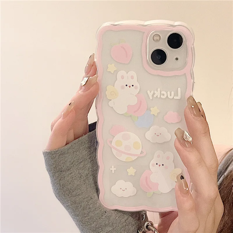 Wavy Capa Cute Rabbit Shockproof Silicone Soft Phone Case For iPhone 13 Mini 11 12 14 Pro Max Xsmax X Xr 7 8 Plus SE 2020 Funda
Wavy Capa Cute Rabbit Shockproof Silicone Soft Phone Case For iPhone 13 Mini 11 12 14 Pro Max Xsmax X Xr 7 8 Plus SE 2020 Funda