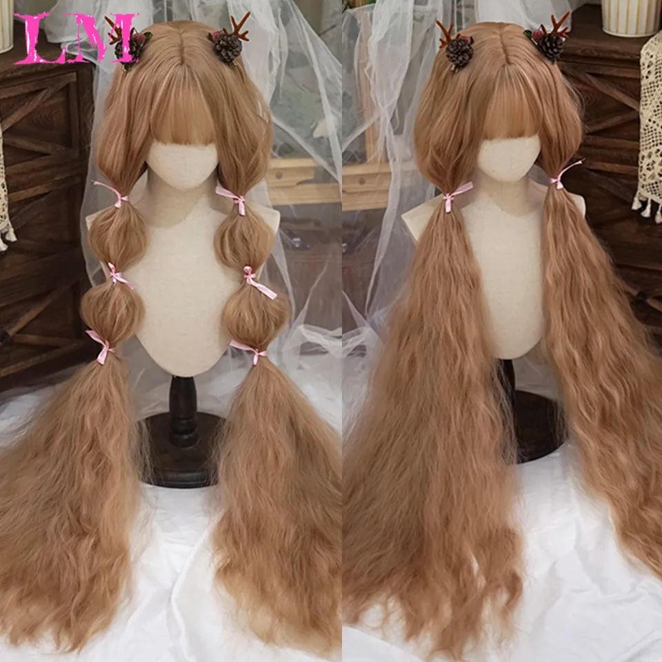LM 120cm Long Curly Wig for Women Black Brown Golden Blonde Synthetic Lolita Wigs with Bangs Cosplay Heat Resistant Hair
LM 120cm Long Curly Wig for Women Black Brown Golden Blonde Synthetic Lolita Wigs with Bangs Cosplay Heat Resistant Hair