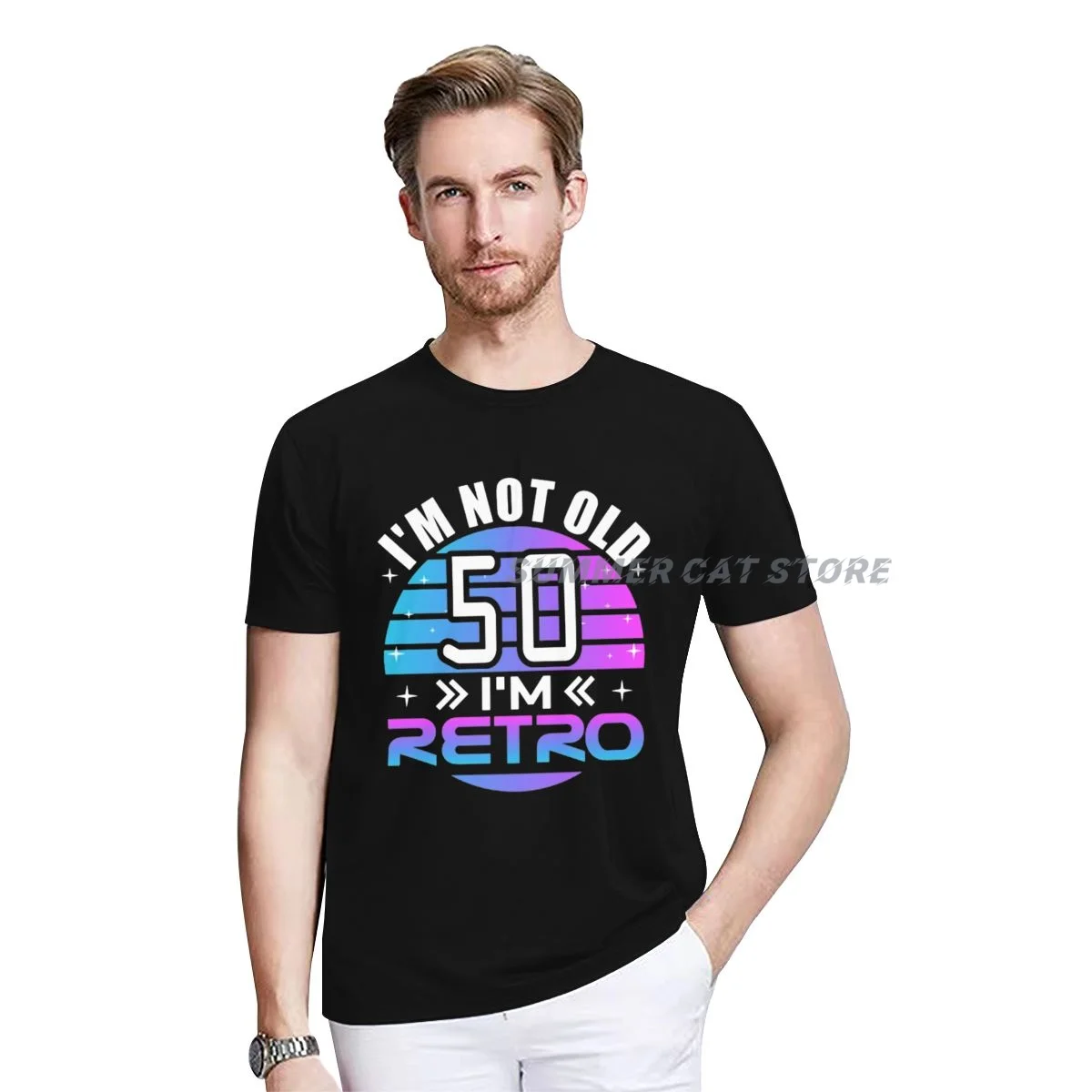50 Years Birthday Gift Women Men Retro Quote T-Shirt for Women Men Customized Products 
50 Years Birthday Gift Women Men Retro Quote T-Shirt for Women Men Customized Products