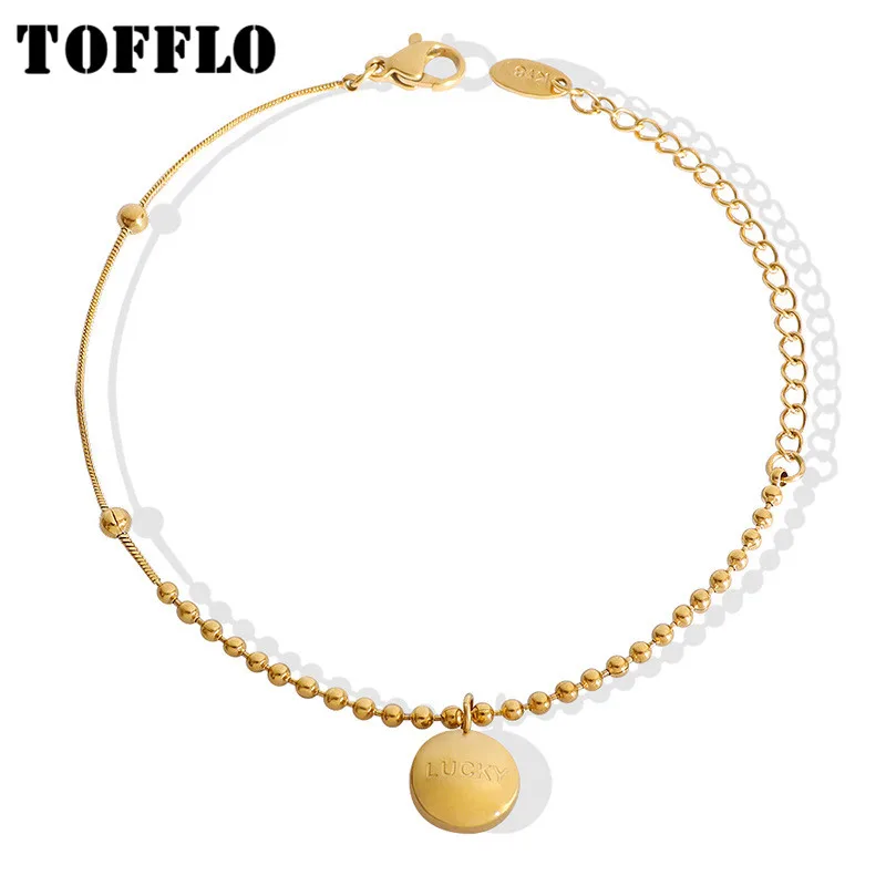 TOFFLO Classic Snake Bone Chain Round Bead Bracelet Lucky Bead Jewelry Couple Bracelet Stainless Steel Women's Bracelets BSE100
TOFFLO Classic Snake Bone Chain Round Bead Bracelet Lucky Bead Jewelry Couple Bracelet Stainless Steel Women's Bracelets BSE100