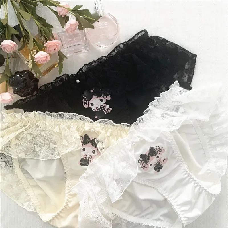 Kawaii Sanrio My Melody Lace Underwear Anime Cartoon Printing Milk Shreds Girl Underwear Close To The Body Soft Comfortable
Kawaii Sanrio My Melody Lace Underwear Anime Cartoon Printing Milk Shreds Girl Underwear Close To The Body Soft Comfortable