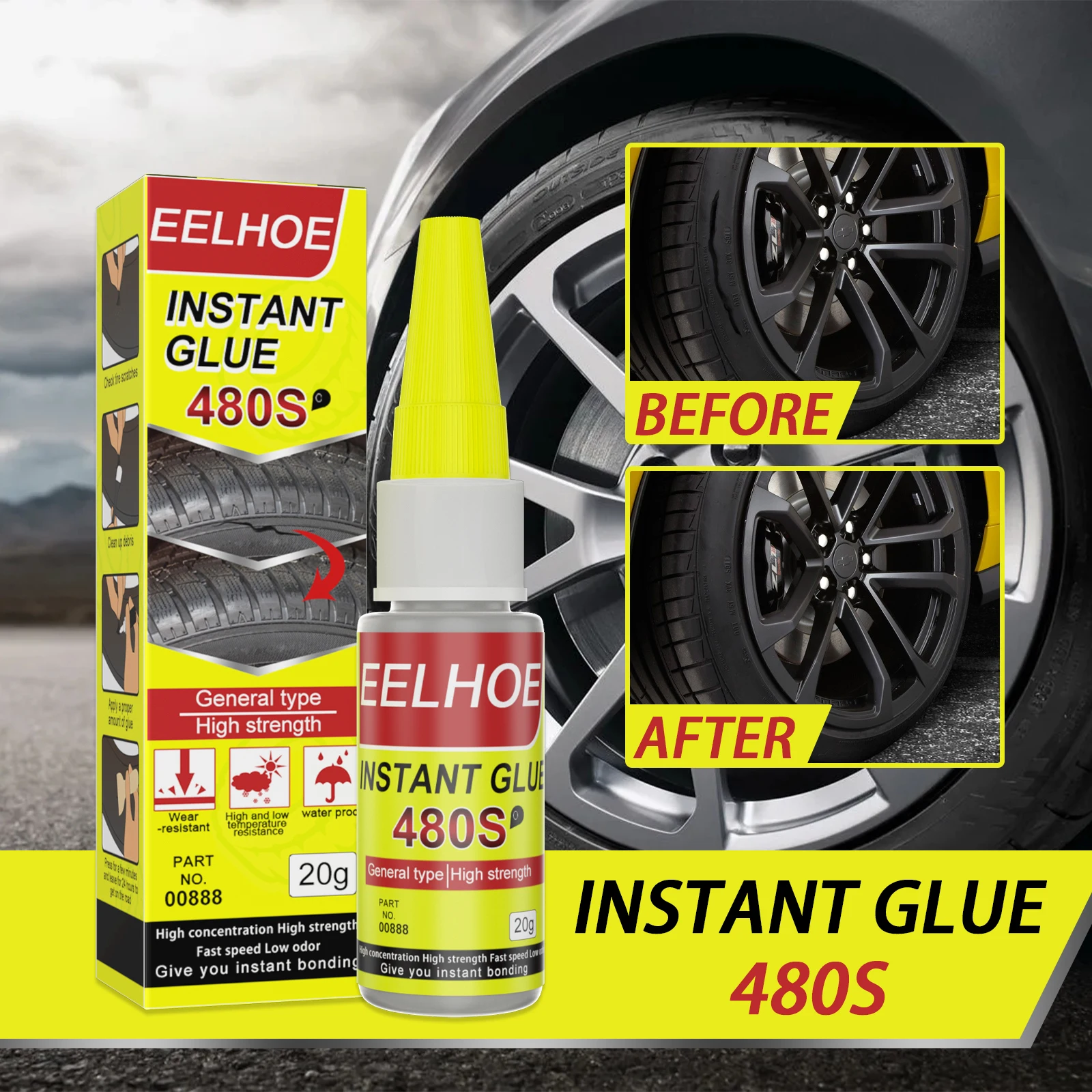 New Black Super Glue Car Rubber Repair Tire Glue 480S Car Adhesives Tire Repair Glue Sealer Window Speaker Seal Tire Repair Glue
New Black Super Glue Car Rubber Repair Tire Glue 480S Car Adhesives Tire Repair Glue Sealer Window Speaker Seal Tire Repair Glue