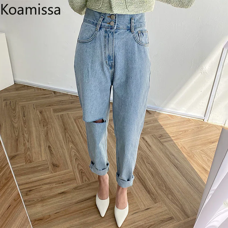 Женские джинсы с дырками Koamissa, с эффектом потертости, Универсальные Длинные брюки-султанки из денима с высокой талией, модель 2022 на весну и о...
Женские джинсы с дырками Koamissa, с эффектом потертости, Универсальные Длинные брюки-султанки из денима с высокой талией, модель 2022 на весну и о...