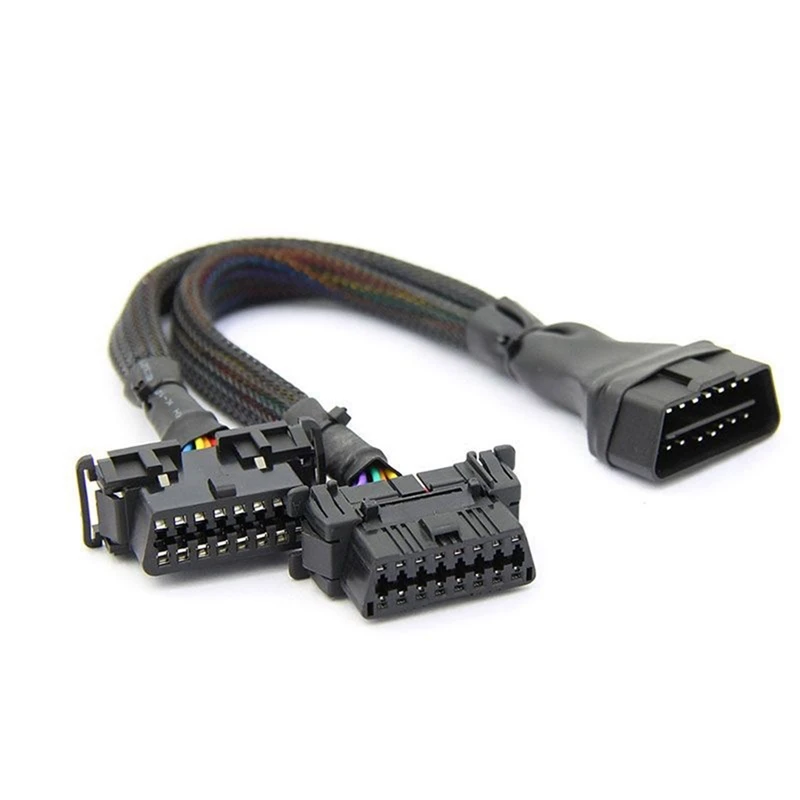 2 iN 1 OBD2 Extension Cable OBDII Male to 2 Female Splitter Car Computer Connection Conversion Plug Socket 30CM
2 iN 1 OBD2 Extension Cable OBDII Male to 2 Female Splitter Car Computer Connection Conversion Plug Socket 30CM