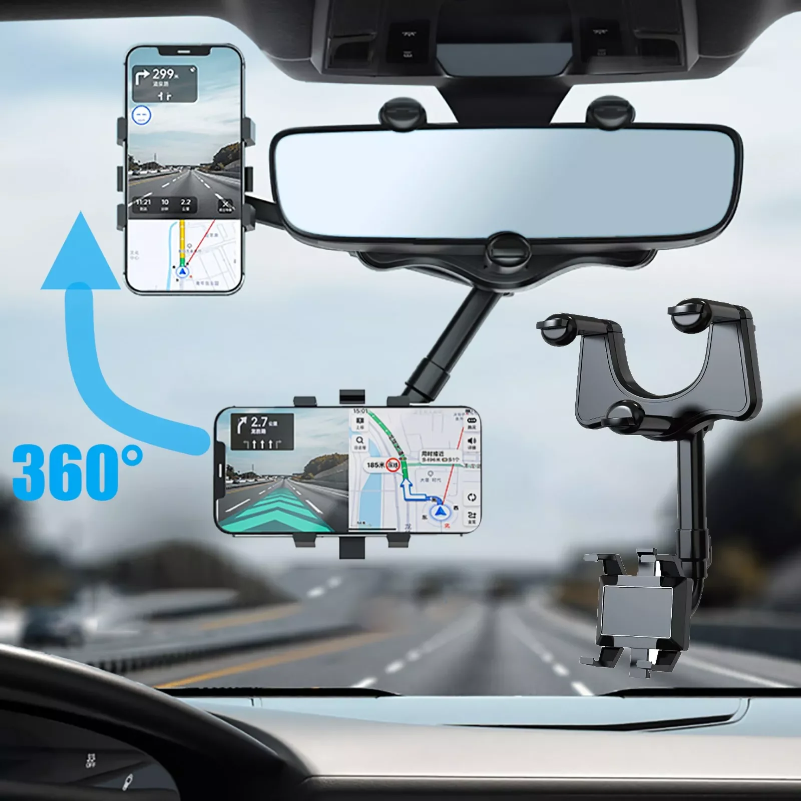 Universal 360 Rotatable Car Phone Holder Rearview Mirror Mount Stand GPS Cell Phone Stand Rear View Mirror Phone Holder Bracket
Universal 360 Rotatable Car Phone Holder Rearview Mirror Mount Stand GPS Cell Phone Stand Rear View Mirror Phone Holder Bracket