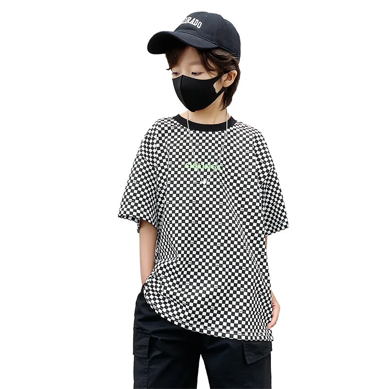 2023 New Kids Fashion Black and White Plaid T-shirt For Boys Child Summer Clothes Cotton Tshirt Age 5 6 7 8 9 10 11 12 13 14 Yrs
2023 New Kids Fashion Black and White Plaid T-shirt For Boys Child Summer Clothes Cotton Tshirt Age 5 6 7 8 9 10 11 12 13 14 Yrs