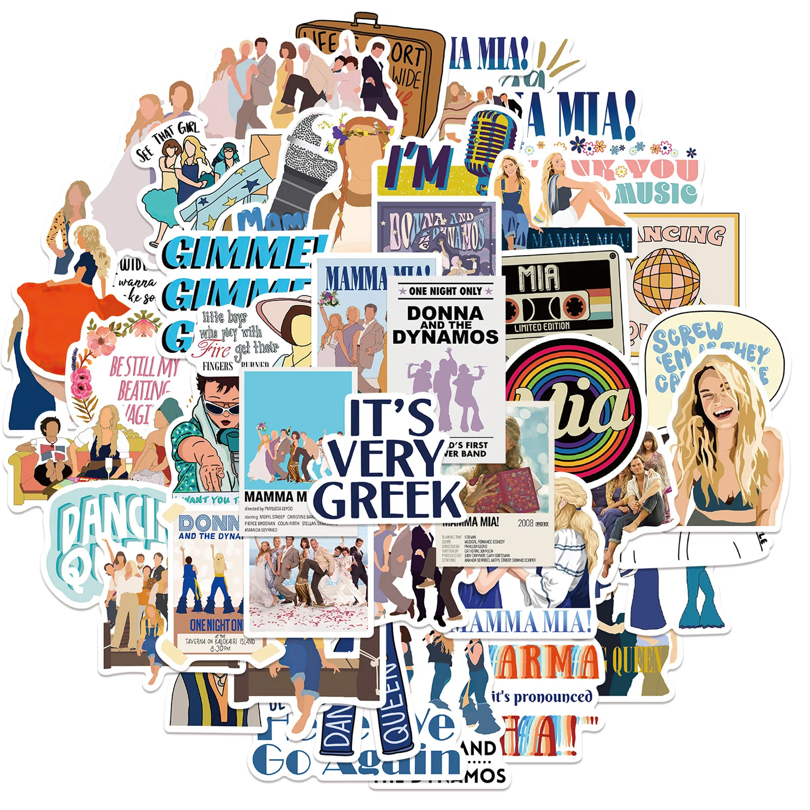 Sticker Pack Notebook Car Toys Laptop Graffiti Notebooks Book Wall Toy 50 Pcs Song and Dance Movie Mamma Mia Stickers for Kids
Sticker Pack Notebook Car Toys Laptop Graffiti Notebooks Book Wall Toy 50 Pcs Song and Dance Movie Mamma Mia Stickers for Kids