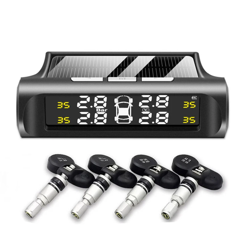 Smart Car TPMS Tire Pressure Monitoring System Solar Power Digital LCD Display Auto Security Alarm Tyre Pressure External Sensor
Smart Car TPMS Tire Pressure Monitoring System Solar Power Digital LCD Display Auto Security Alarm Tyre Pressure External Sensor