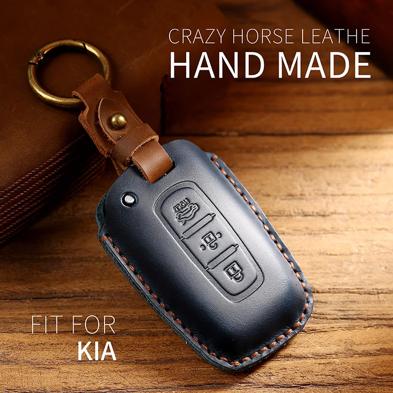 Genuine Leather Car Key Cover for Kia Cerato Niro Sorento Seltos K5 Smart Running Sportage Freddy Kazun Handmade Auto Case
Genuine Leather Car Key Cover for Kia Cerato Niro Sorento Seltos K5 Smart Running Sportage Freddy Kazun Handmade Auto Case