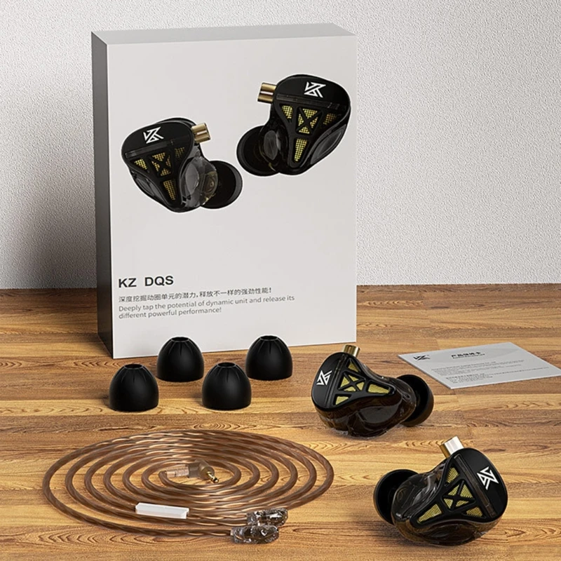 

KZ-DQS In Ear Earphone Headset Monitor Earbud HIFI Sound Dynamic NoiseCancelling