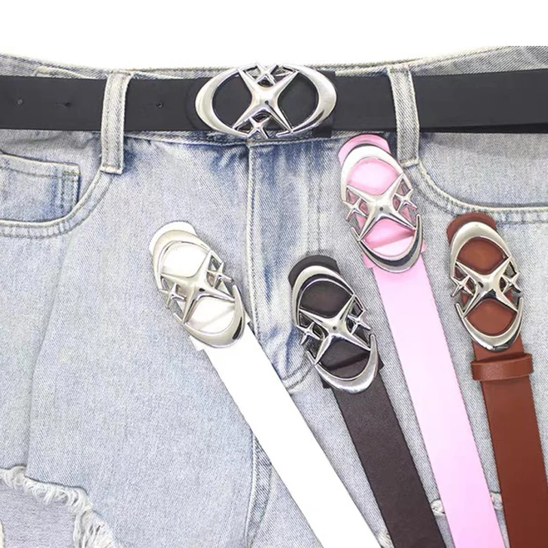 Y2K Punk Moon Star Buckle Design Cross Belt Metal Vintage Gothic for Men Women Belt Pu Leather Waistband Jeans Decorative Belt
Y2K Punk Moon Star Buckle Design Cross Belt Metal Vintage Gothic for Men Women Belt Pu Leather Waistband Jeans Decorative Belt