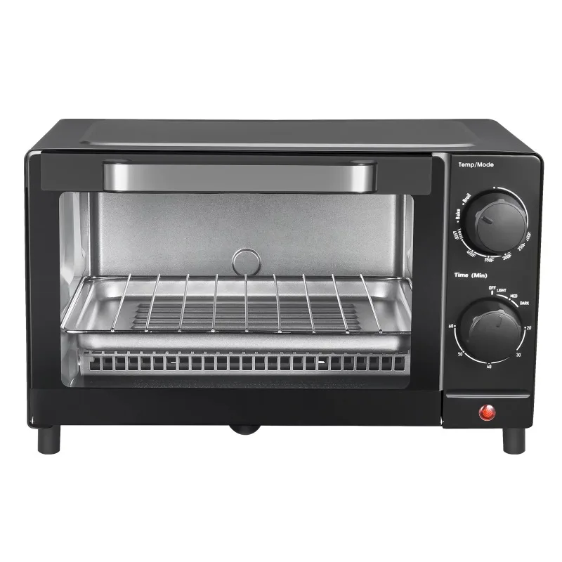 

Mainstays 4 Slice Toaster Oven with 3 Setting, Baking Rack and Pan, Black,2-PACK