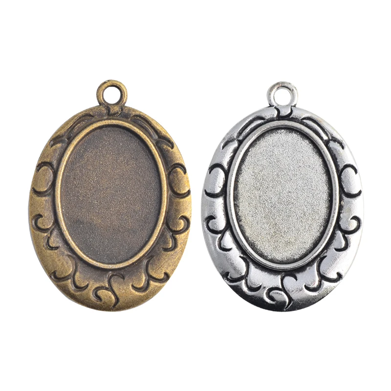 10pcs 18x25mm Inner Size Antique Silver Plated Bronze Classic Cameo Cabochon Base Setting Charms Pendant necklace findings
10pcs 18x25mm Inner Size Antique Silver Plated Bronze Classic Cameo Cabochon Base Setting Charms Pendant necklace findings