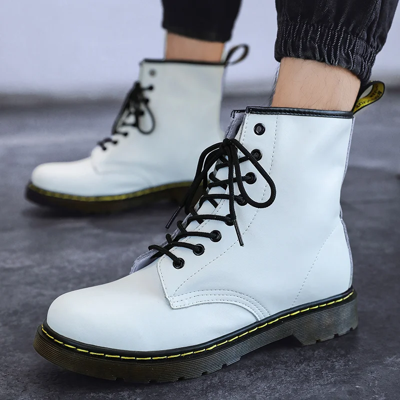 Classic Retro White Cowboy Boots Men Platform Martin Boots Genuine Leather Unisex Ankle Boots Casual Comfortable Motorcycle Boot
Classic Retro White Cowboy Boots Men Platform Martin Boots Genuine Leather Unisex Ankle Boots Casual Comfortable Motorcycle Boot