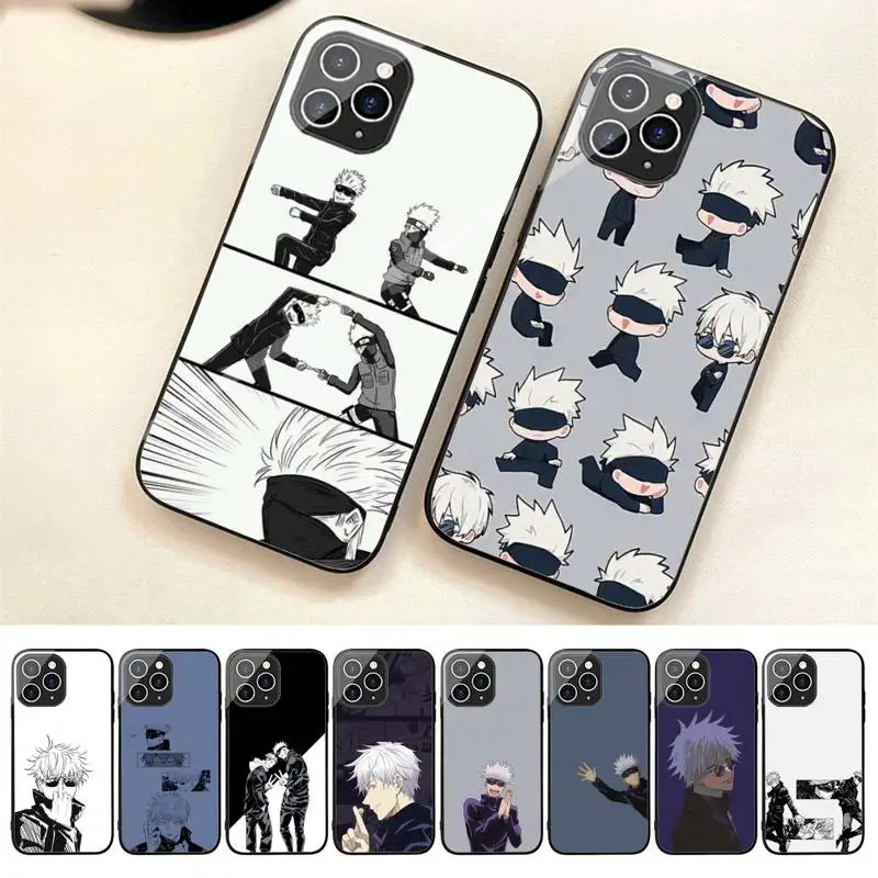 

Cute Anime Jujutsu Kaisen Phone Case For Iphone 7 8 Plus X Xr Xs 11 12 13 14 Se2020 Mini Promax Tempered Glass Fundas