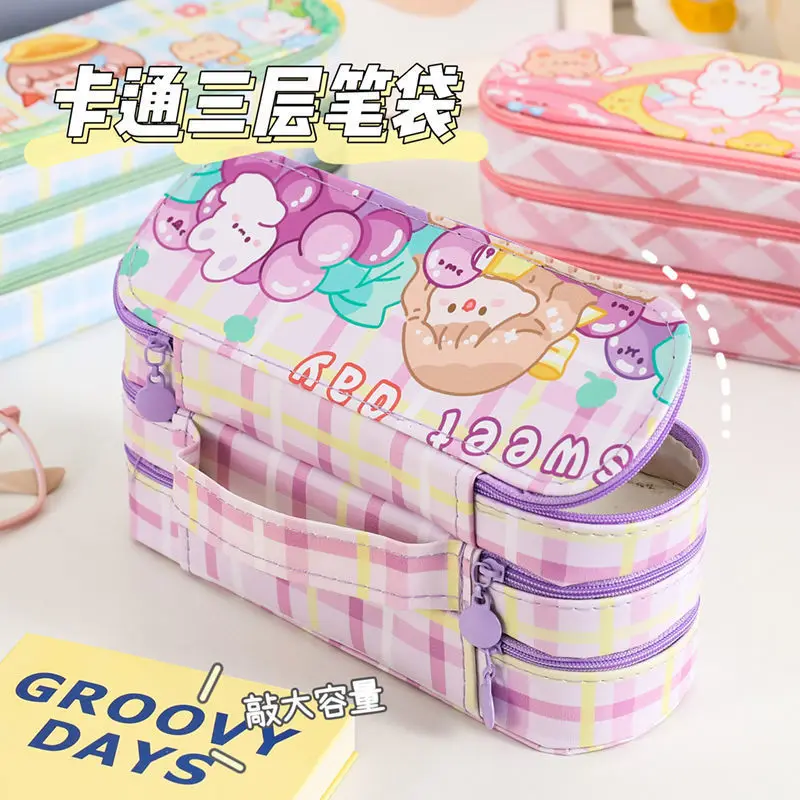 Large Capacity Three Layer Pencil Bag Ins Japanese High Beauty New Style Stationery Box Student Double Layer Pencil Box Female S
Large Capacity Three Layer Pencil Bag Ins Japanese High Beauty New Style Stationery Box Student Double Layer Pencil Box Female S