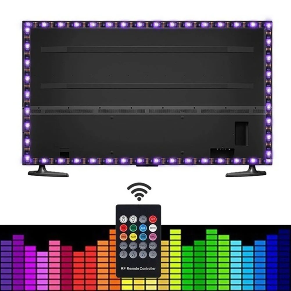 5050RGB Flexible Strip Light USB Line with Remote Control Light Belt Pastable Color Changing Light Strip DIY for Home Decoration
5050RGB Flexible Strip Light USB Line with Remote Control Light Belt Pastable Color Changing Light Strip DIY for Home Decoration