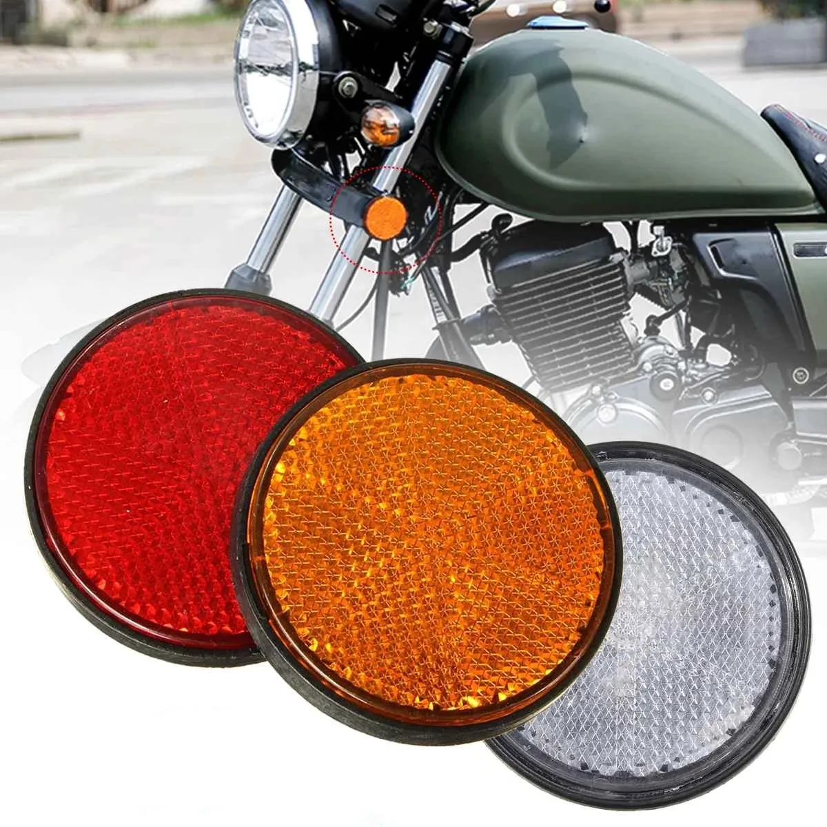 2x 2'' 2 Inch Universal Motorcycle Atv Scooter Dirt Bikes Bolt Number Plate Round Reflector Red Orange
2x 2'' 2 Inch Universal Motorcycle Atv Scooter Dirt Bikes Bolt Number Plate Round Reflector Red Orange