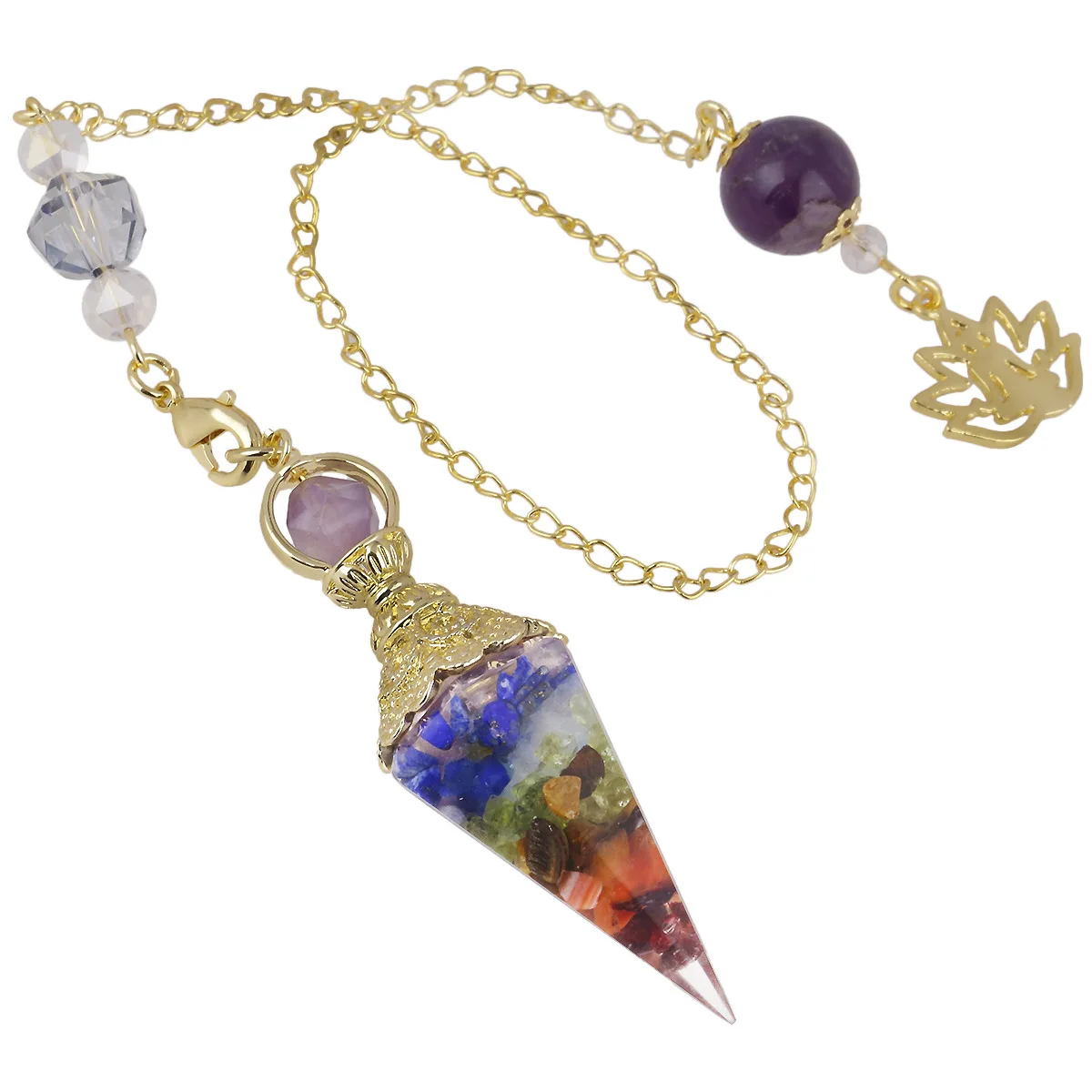 New Hexagonal Cone Shape Pendulum Natural Chip Stones Resin Pyramid Reiki Healing Dowsing Pendant Buddha Meditation Pendule
New Hexagonal Cone Shape Pendulum Natural Chip Stones Resin Pyramid Reiki Healing Dowsing Pendant Buddha Meditation Pendule