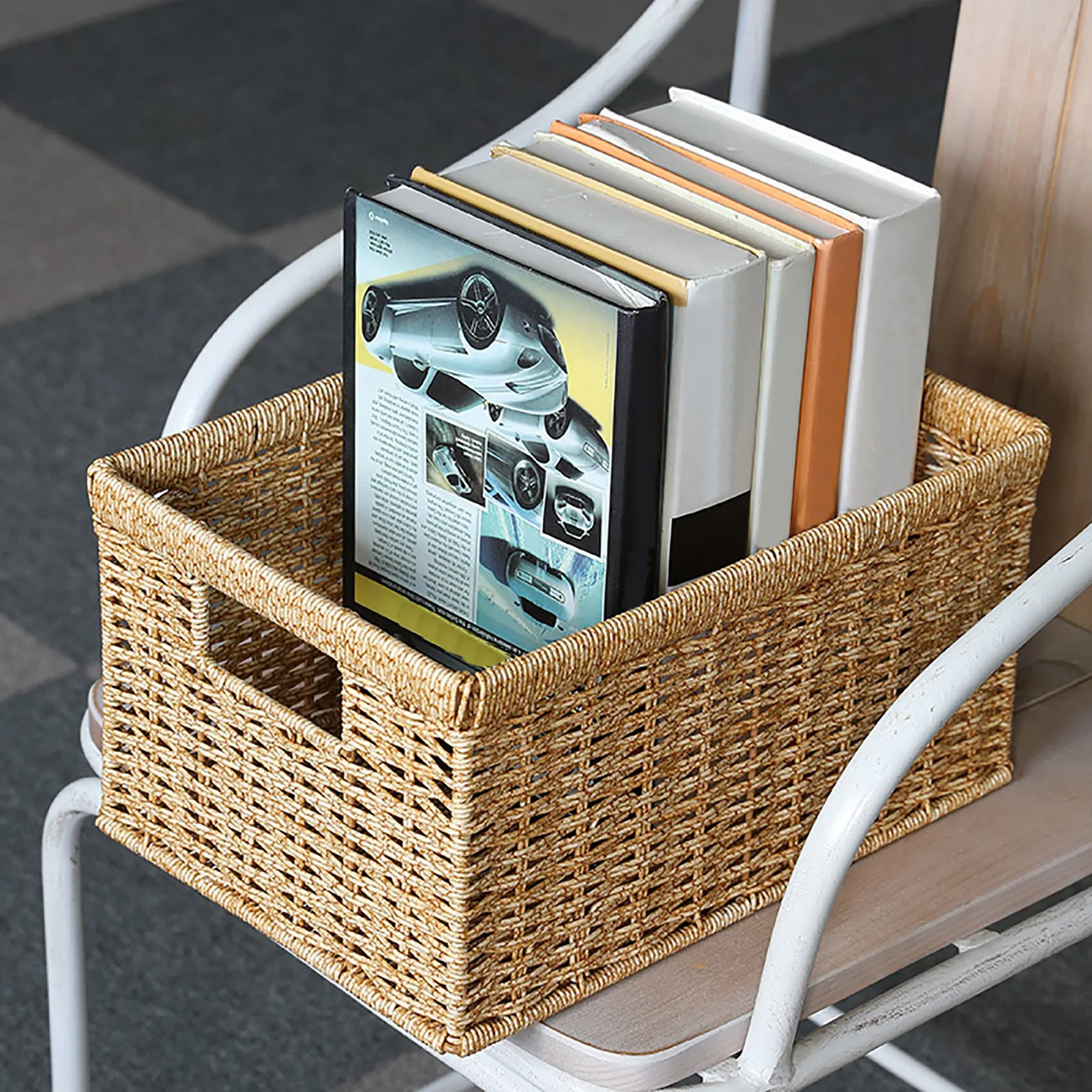 Artificial Rattan Wicker Hand Woven Storage Basket Home Room Rattan Storage Basket Toy Book Magazine Sundries Tidy Organizer
Artificial Rattan Wicker Hand Woven Storage Basket Home Room Rattan Storage Basket Toy Book Magazine Sundries Tidy Organizer