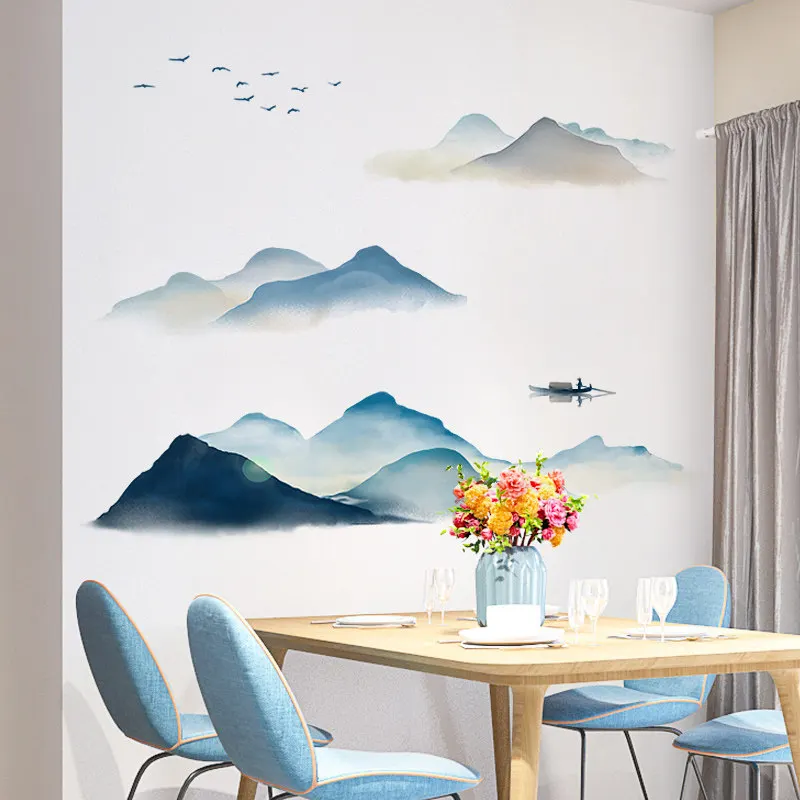 New Chinese Style Wall Sticker Art Ink Painting Living Room Wall Decor Bedroom Study Room Decoration Home Self-adhesive Stickers
New Chinese Style Wall Sticker Art Ink Painting Living Room Wall Decor Bedroom Study Room Decoration Home Self-adhesive Stickers