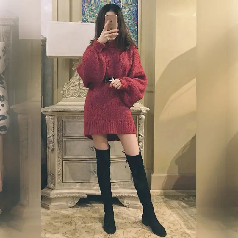 Women Autumn Long Sleeve Knitted Dress Female Knitwear Fashion Casual Bodycon Vestidos Dresses Ladies Mini Jumper Dress G236
Women Autumn Long Sleeve Knitted Dress Female Knitwear Fashion Casual Bodycon Vestidos Dresses Ladies Mini Jumper Dress G236