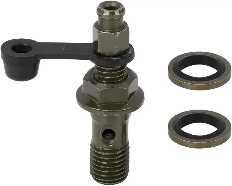 M10x1.25mm Banjo Bolt Bleeder Screw Fuel Line Adapter Fitting Set for Motorcycle Brake Master Cylinder
M10x1.25mm Banjo Bolt Bleeder Screw Fuel Line Adapter Fitting Set for Motorcycle Brake Master Cylinder