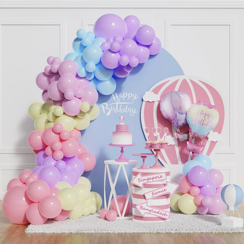 121pcs Macarons Rainbow Latex Balloons Garland Arches Hot-air Balloons Theme Birthday Party Baby Shower Wedding Decor Supplies
121pcs Macarons Rainbow Latex Balloons Garland Arches Hot-air Balloons Theme Birthday Party Baby Shower Wedding Decor Supplies