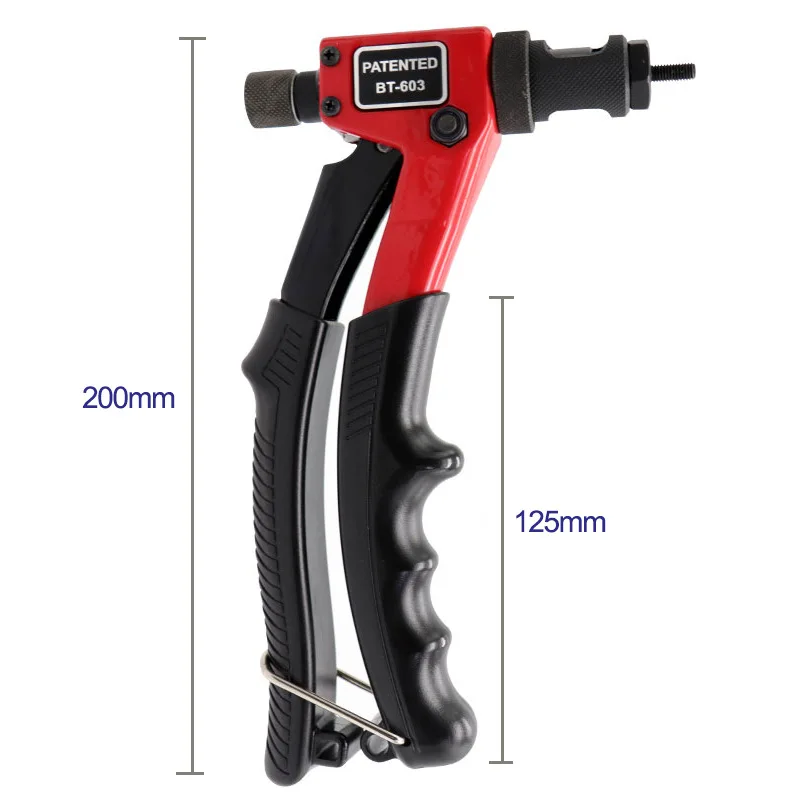 8" Hand Rivet Gun Kit Blind Rivet Nut Gun with 4 Mandrels M3 M4 M5 M6 Easy Handle Rivet Tool Kit Metric Nose
8" Hand Rivet Gun Kit Blind Rivet Nut Gun with 4 Mandrels M3 M4 M5 M6 Easy Handle Rivet Tool Kit Metric Nose