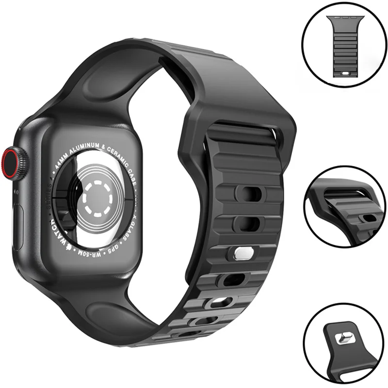 Silicone Strap For Apple Watch band 49mm 41mm 45mm 44mm 40mm 38mm 42mm Sport watchband iWatch serie 5 3 SE 6 7 8 Ultra bracelet
Silicone Strap For Apple Watch band 49mm 41mm 45mm 44mm 40mm 38mm 42mm Sport watchband iWatch serie 5 3 SE 6 7 8 Ultra bracelet