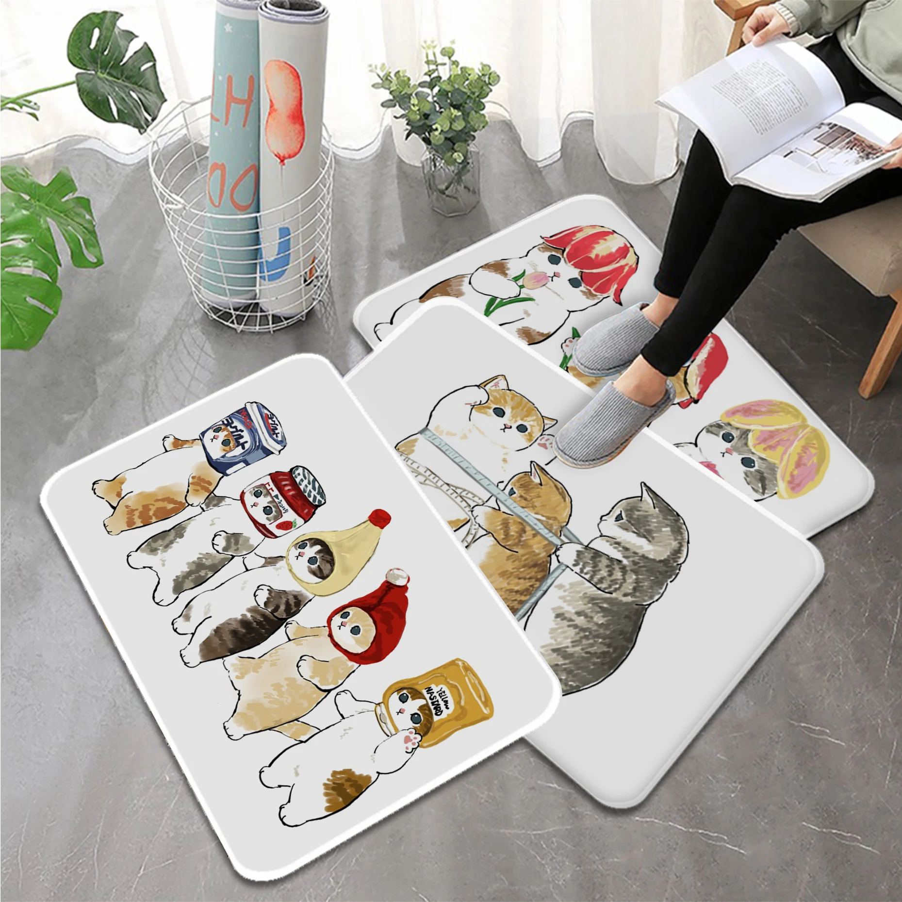Outdoor Bath mat Japanese Cartoon Cat Non-Slip Floor Mat Laundry Room Mat Carpet Decor Balcony Entrance Hallway Living Room Rug
Outdoor Bath mat Japanese Cartoon Cat Non-Slip Floor Mat Laundry Room Mat Carpet Decor Balcony Entrance Hallway Living Room Rug
