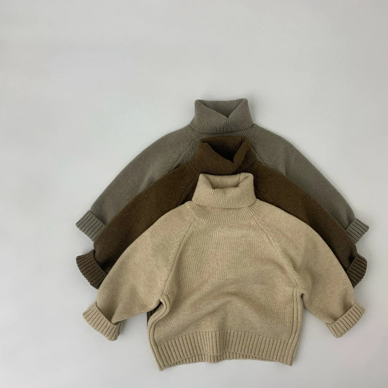 Korean Kids high collar sweaters solid color warm Boys bottoming sweater Girls thick knit pullover
Korean Kids high collar sweaters solid color warm Boys bottoming sweater Girls thick knit pullover