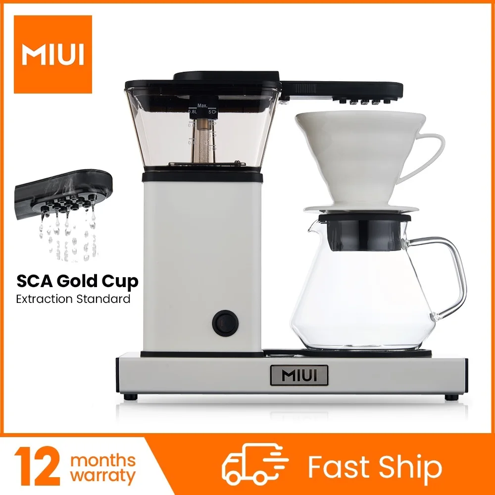 MIUI Coffee Machine,2-5 Cup / 27oz Coffee Brewer,One Touch Drip Coffee Maker with Glass Carafe,BPA-free,2021 New Ceramic White
MIUI Coffee Machine,2-5 Cup / 27oz Coffee Brewer,One Touch Drip Coffee Maker with Glass Carafe,BPA-free,2021 New Ceramic White