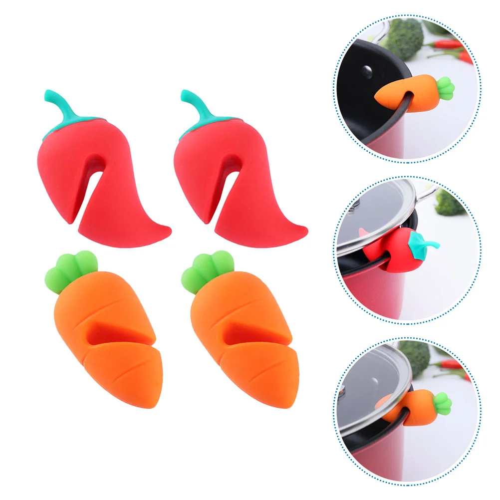 

Lid Pot Lifter Silicone Holder Stopper Spill Cover Clip Kitchen Easter Pan Boil Lifters Over Oven Soup Stand Carrot Saucepan