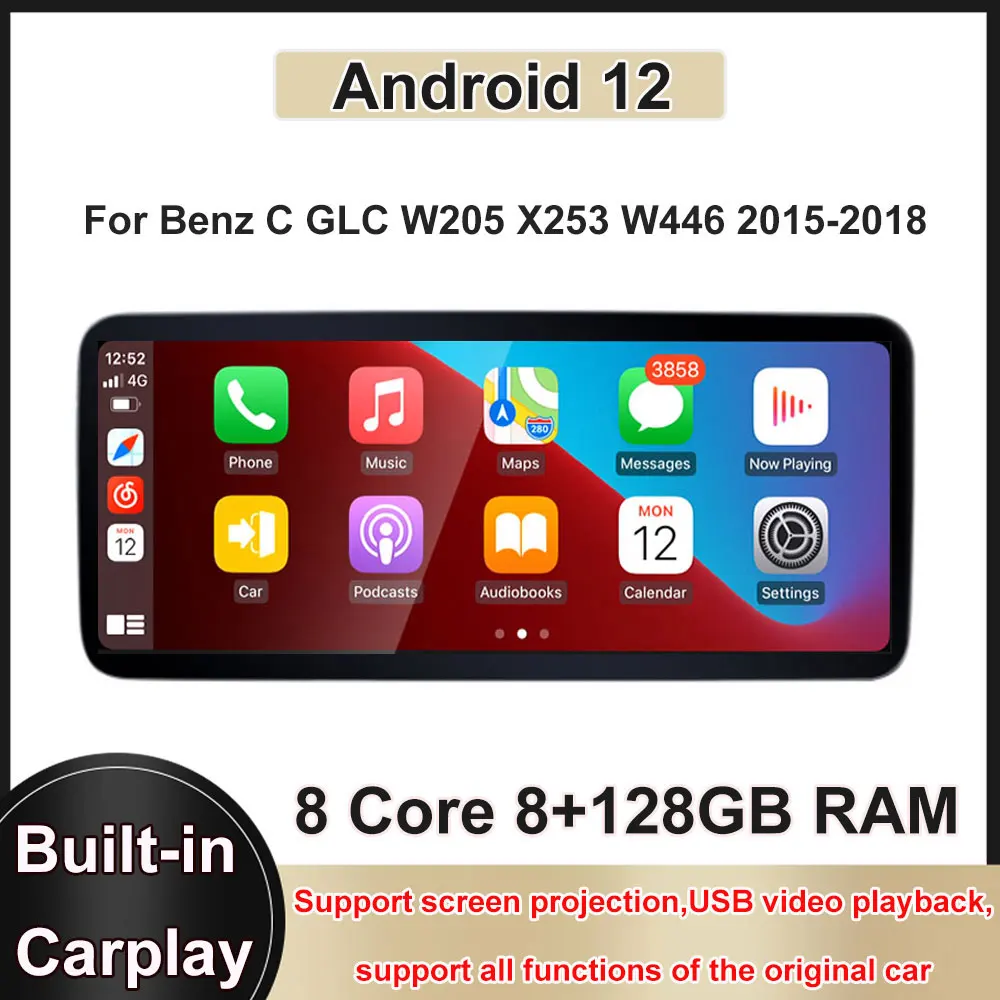 10.25 Inch Android Touch Screen For Benz C GLC W205 X253 W446 2015-2018 Car Accessories Carplay Monitors Radio Multimedia Player
10.25 Inch Android Touch Screen For Benz C GLC W205 X253 W446 2015-2018 Car Accessories Carplay Monitors Radio Multimedia Player