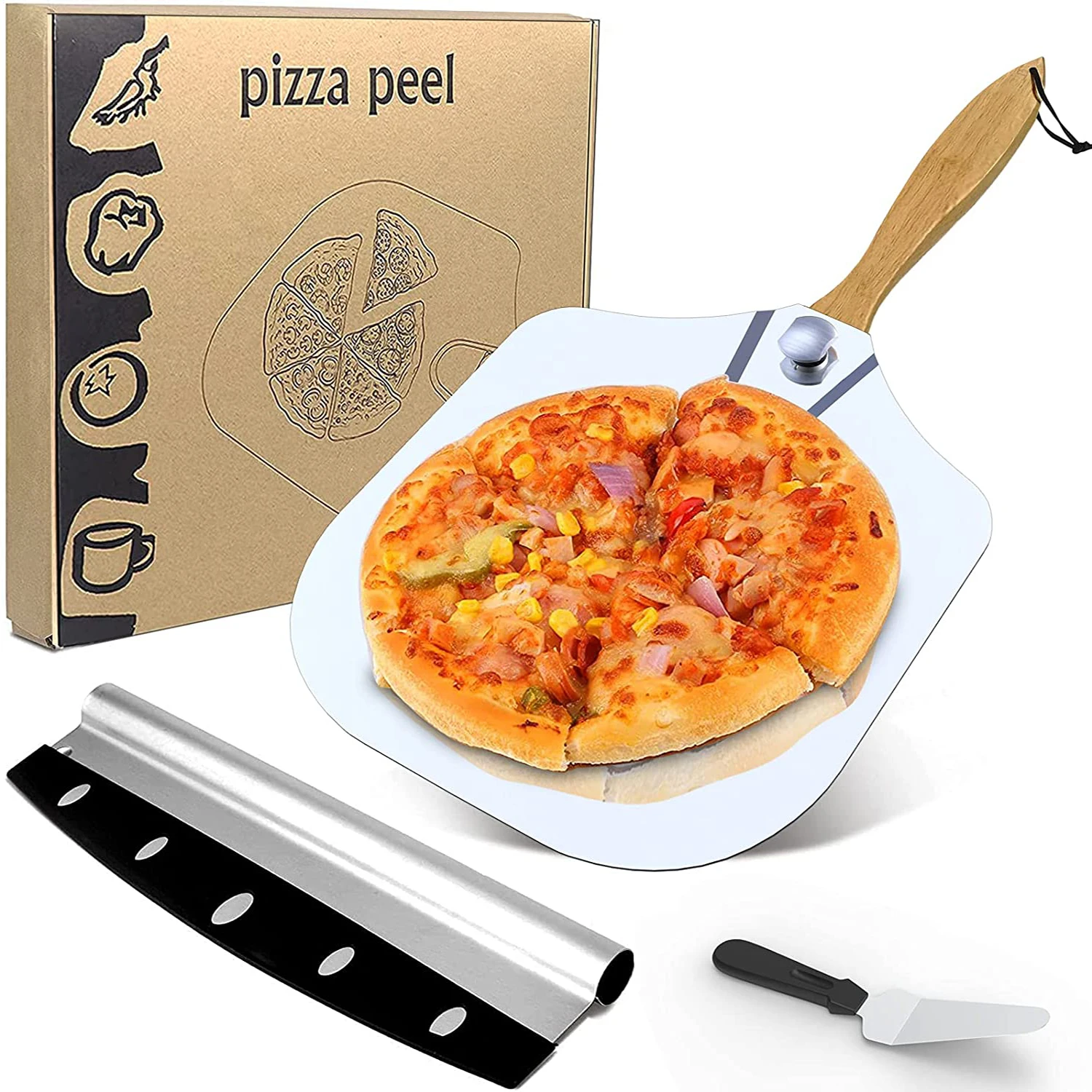 Pizza Shovel Peel Wooden Handle Stainless Steel Pizza Cutter Slicer Knife Big Long Pastry Paddle Shovel Kitchen Pizza Oven Tools
Pizza Shovel Peel Wooden Handle Stainless Steel Pizza Cutter Slicer Knife Big Long Pastry Paddle Shovel Kitchen Pizza Oven Tools