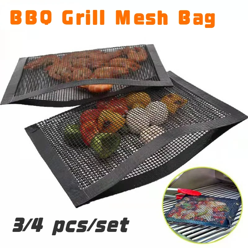 3/4 PCS/set BBQ Grill Mesh Bag Non-stick Reusable Easyclean Heat-resistant Grid Bbq Accessories Outdoor Picnic Camping BBQ Tools
3/4 PCS/set BBQ Grill Mesh Bag Non-stick Reusable Easyclean Heat-resistant Grid Bbq Accessories Outdoor Picnic Camping BBQ Tools