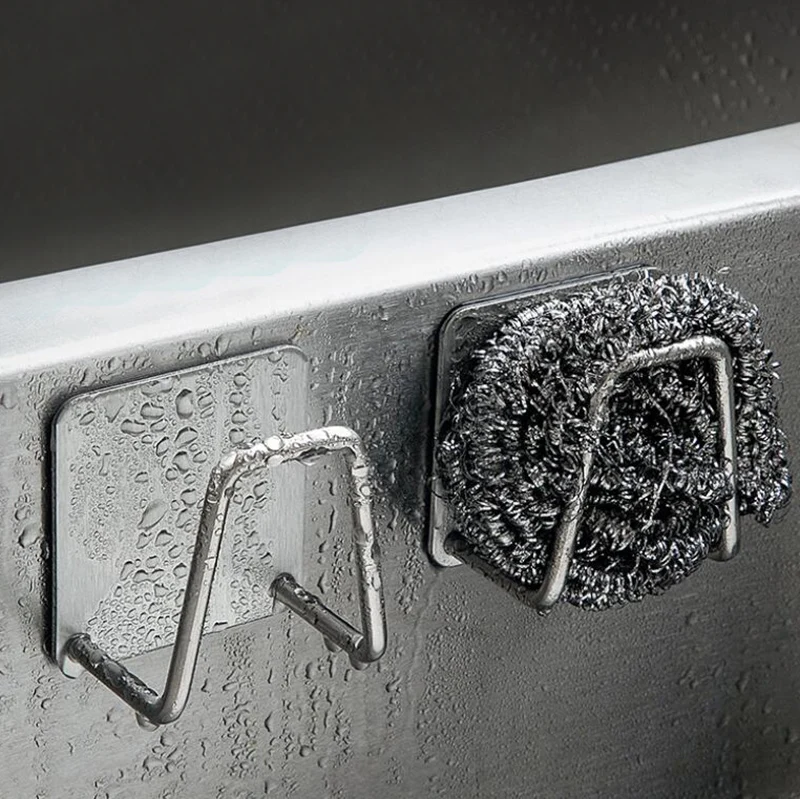 Kitchen Stainless Steel Sink Sponges Holder Self Adhesive Drain Drying Rack Kitchen Wall Hooks Accessories Storage Organizer
Kitchen Stainless Steel Sink Sponges Holder Self Adhesive Drain Drying Rack Kitchen Wall Hooks Accessories Storage Organizer