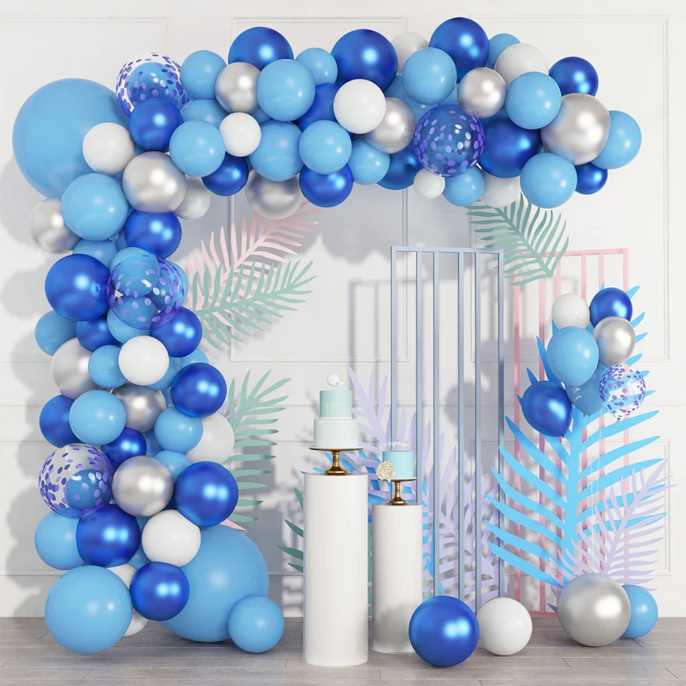 105 шт., темно-синий металлик, серебристый, белый, конфетти, латексный цвет, воздушные шары-гирлянды для мальчиков, день рождения, детский душ, арочный комплект
105 шт., темно-синий металлик, серебристый, белый, конфетти, латексный цвет, воздушные шары-гирлянды для мальчиков, день рождения, детский душ, арочный комплект