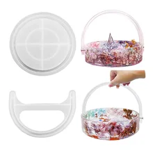 DIY Crystal Epoxy Resin Mold Abrasive Homemade Fruit Jewelry Basket Portable Storage Bucket Silicone Mold