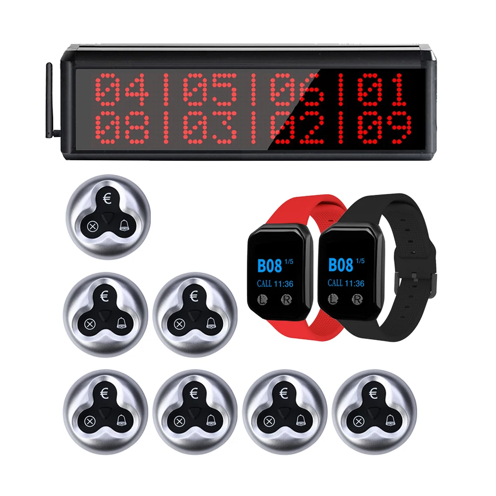 BYHUBYENG Wireless Queue Management Calling Restaurant Paging System Waiter Watch Customer Restaurante Pager LED
BYHUBYENG Wireless Queue Management Calling Restaurant Paging System Waiter Watch Customer Restaurante Pager LED
