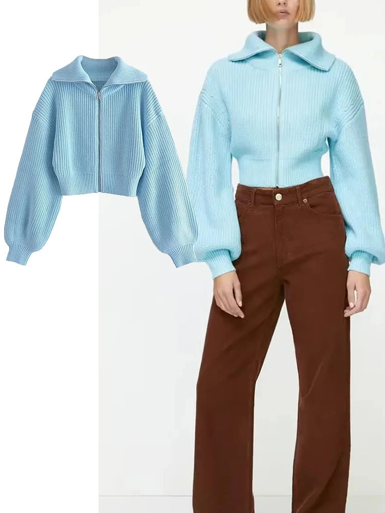TRAF Women Fashion Zipper Sweater Knit Zip-Up Cardigan Woman Winter Vintage Long Sleeve Autumn Female Cardigan Tops
TRAF Women Fashion Zipper Sweater Knit Zip-Up Cardigan Woman Winter Vintage Long Sleeve Autumn Female Cardigan Tops