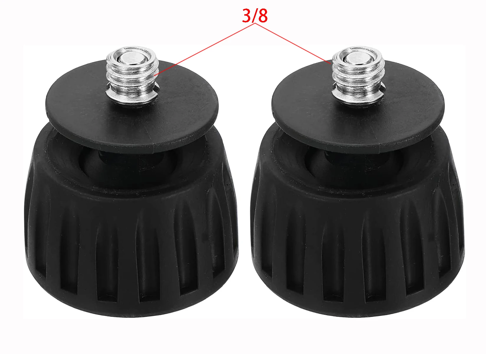 2pcs Universal 3/8" Rubber Tripod Feet, 2 Pack Anti-Slip Tripod Replacement Parts 360 Degree Rotation for Camera Tripods Monopod
2pcs Universal 3/8" Rubber Tripod Feet, 2 Pack Anti-Slip Tripod Replacement Parts 360 Degree Rotation for Camera Tripods Monopod