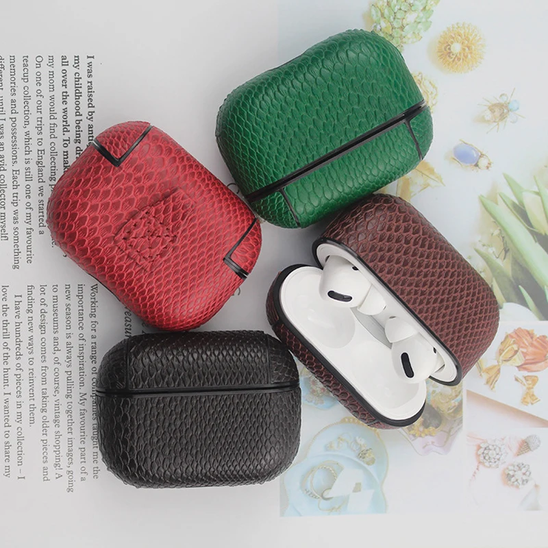 Кожаный чехол для AirPods Pro, защитный чехол для наушников, жесткий Противоскользящий кожаный чехол со змеиным узором
Кожаный чехол для AirPods Pro, защитный чехол для наушников, жесткий Противоскользящий кожаный чехол со змеиным узором