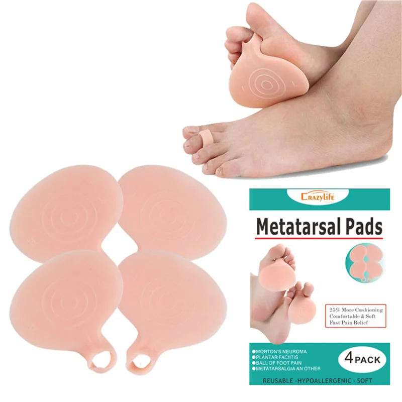 4pcs Metatarsal Pads of Foot Cushions Soft Gel Ball of Foot Pads Inserts Callus Foot Pain Relief Bunion Forefoot Cushion
4pcs Metatarsal Pads of Foot Cushions Soft Gel Ball of Foot Pads Inserts Callus Foot Pain Relief Bunion Forefoot Cushion